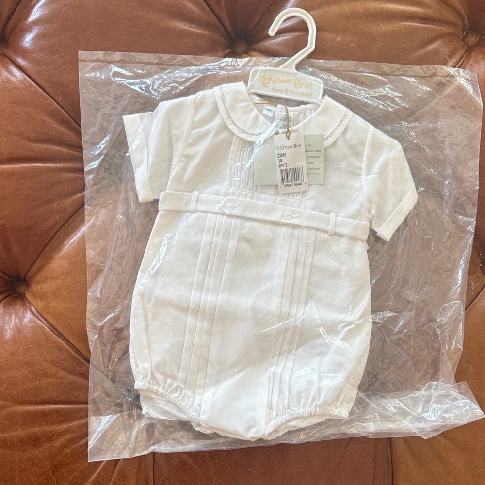 Feltman brothers onsie- three month